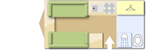 Coachman VIP 460 2017 caravans layout