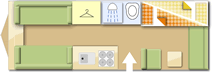 Swift Sprite Major 6 TD  2025 caravans layout