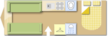 Swift Elegance Grande 835 2025  Caravan layout