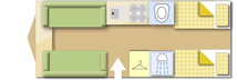Elddis Affinity 574 2025  Caravan layout
