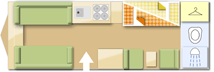 Bailey Pegasus Palermo 2017 caravan layout