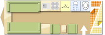 Avondale Dart 556 2004  Caravan layout