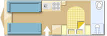 Bailey Unicorn Cartagena 2019 Caravan layout