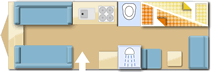 Bailey Unicorn Segovia 2019 Caravan layout
