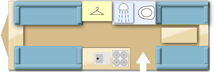 Swift Exclusive 6DD 2019 Caravan layout