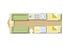 Coachman Laser 665 2019 caravans layout