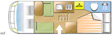 Bailey Autograph Approach 745  2016 Motorhome Layout