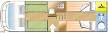 Elddis Autoquest 185 Magnum GT 2025 Motorhome Layout