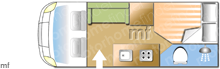 Autosleeper Kingham 2018 Motorhome layout\