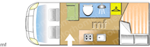 Adria Twin 2005 Motorhome layout\