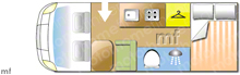 Dethleffs Globebus 2019 Motorhome layout\