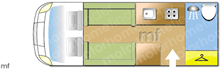 Elddis Encore 275 2017 Motorhome layout\