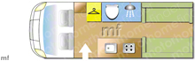 Swift Rio 320 2018 Motorhome layout\
