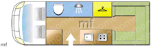 Autocruise Stardream 2009 Motorhome layout\