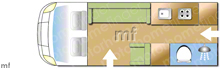 La Strada 2006 Motorhome layout\