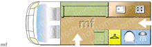 Used Autosleeper Topaz Motorhome layout