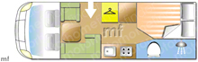 Dethleffs Advantage 2017 Motorhome layout\