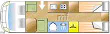 Adria Coral S 660SL 2008 Motorhome layout\