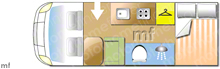 Hymer 522 2007 Motorhome layout\