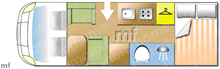 Chausson Flash 514 2018 Motorhome layout\