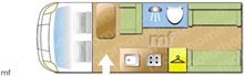 Swift Select 144 2018 Motorhome layout\