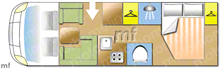 Chausson Allegro 97 2009 Motorhome layout\
