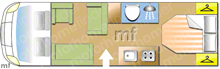 New Swift Kontiki 625 Low Motorhome layout