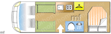 Bessacarr 494 2017 Motorhome layout\