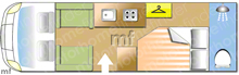 Bessacarr 582 Lounge 2014 Motorhome layout\