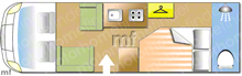 Bessacarr 584 2018 Motorhome layout\