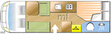 Swift Voyager 680 FB 2009 Motorhome layout\