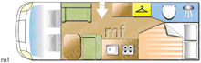 Bessacarr 454 2017 Motorhome layout\