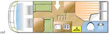 Lunar Champ H591 2005 Motorhome layout\