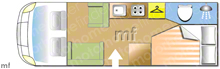 Swift Bessacarr 560 Lux 2018 Motorhome layout\