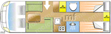 Carthago Chic S Plus 55XL 2017 Motorhome layout\