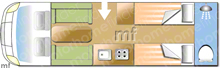 Bessacarr 574 2018 Motorhome layout\
