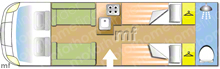 Elddis Riva Gold 185 2018 Motorhome layout\
