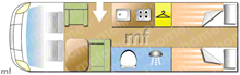 Carthago C Compactline 143 2017 Motorhome layout\