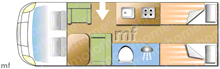 Swift Escape 684 2017 Motorhome layout\