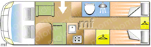ChaussonB Flash 717GA 2015 Motorhome layout\