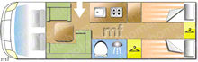 Dethleffs Globebus GT 2019 Motorhome layout\