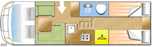 Swift Kontiki 635 2016 Motorhome layout\
