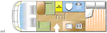 Swift Esprit 484 2016 Motorhome layout\