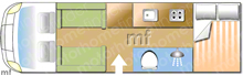 Autotrail Excel 640 G 2011 Motorhome layout\