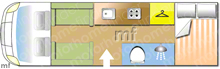 Autocruise Starblazer SL 2010 Motorhome layout\