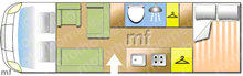 Used Swift Kontiki 679 Motorhome layout