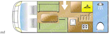 Chausson Welcome 530 2018 Motorhome layout\