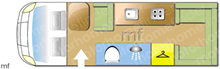 Swift Escape 644 2013 Motorhome layout\