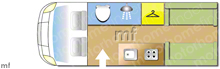 Elddis Accordo 140 2015 Motorhome layout\