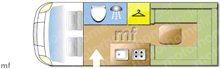 Autotrail Apache 634 2014 Motorhome layout\